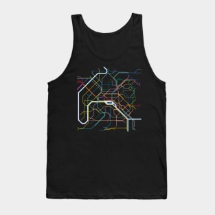 Paris Subway Map Tank Top